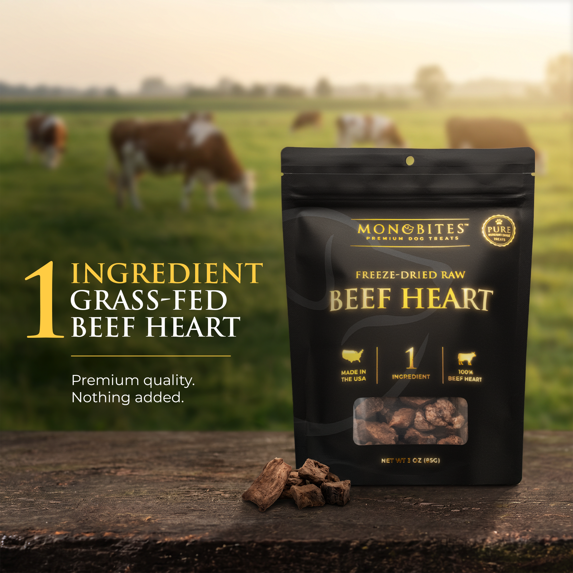 100% Beef Heart Dog Treats