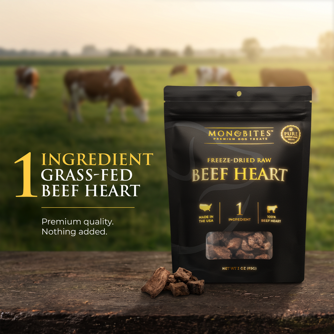 100% Beef Heart Dog Treats
