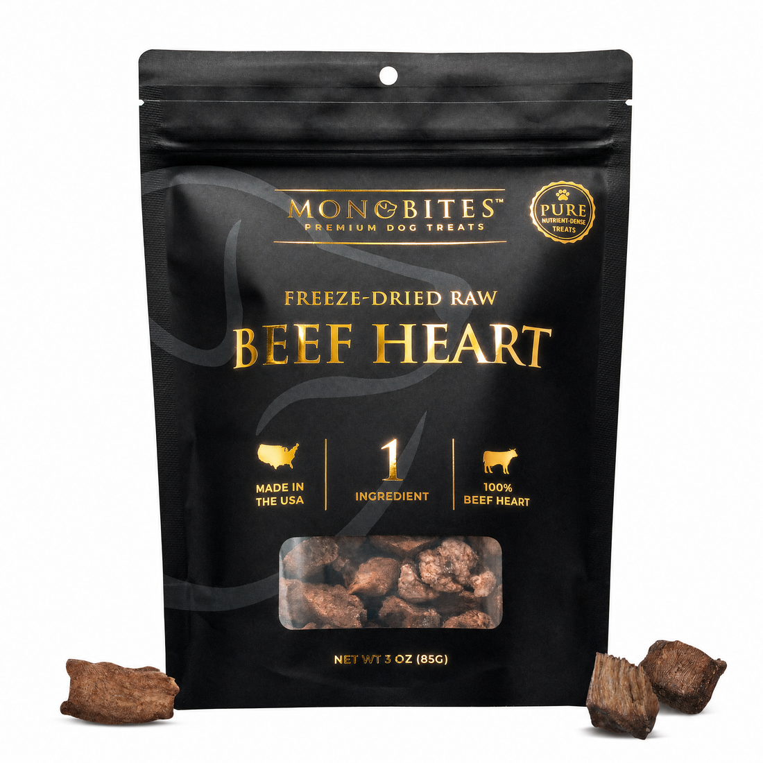 100% Beef Heart Dog Treats