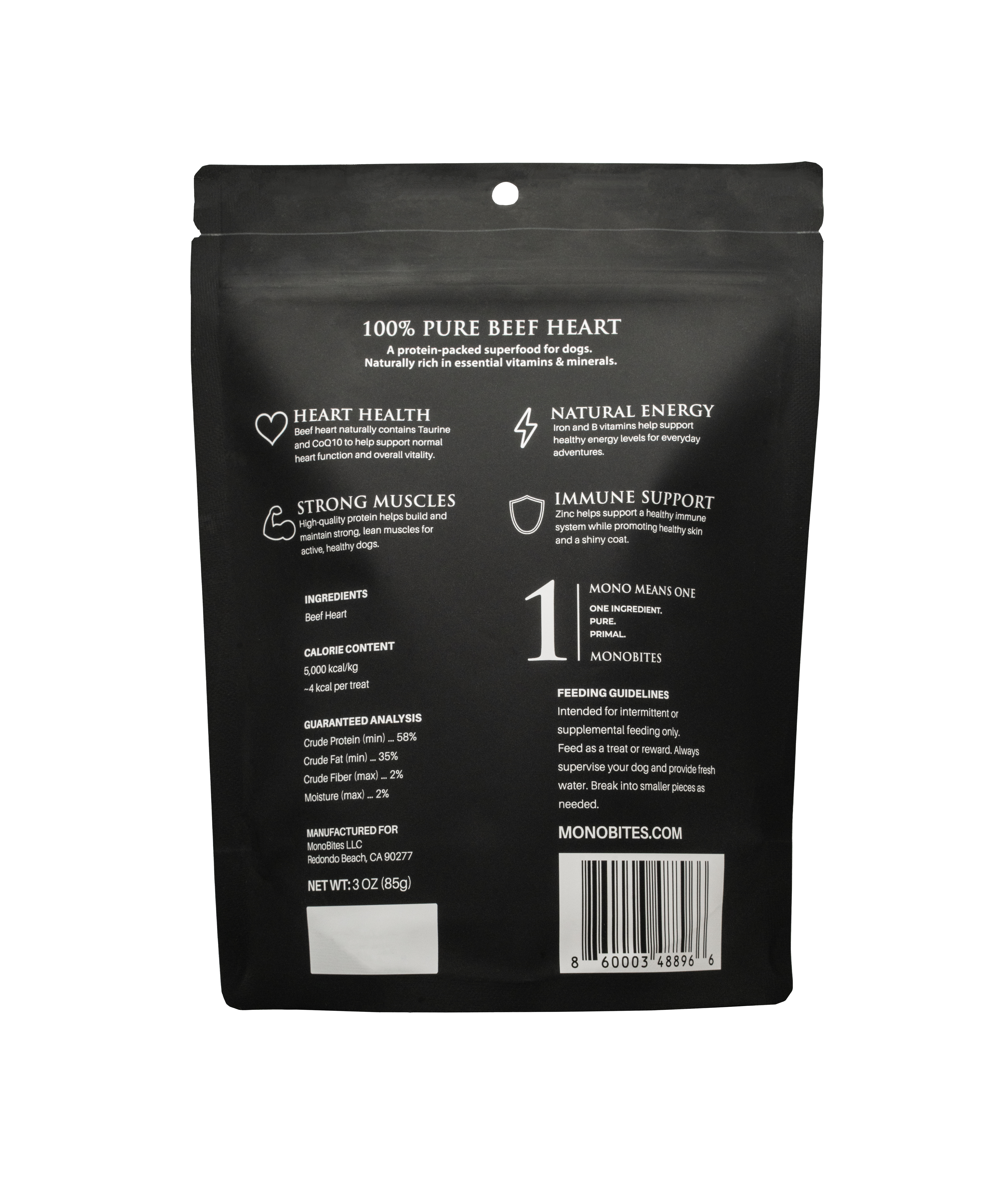 Freeze-Dried Raw Beef Heart Dog Treats