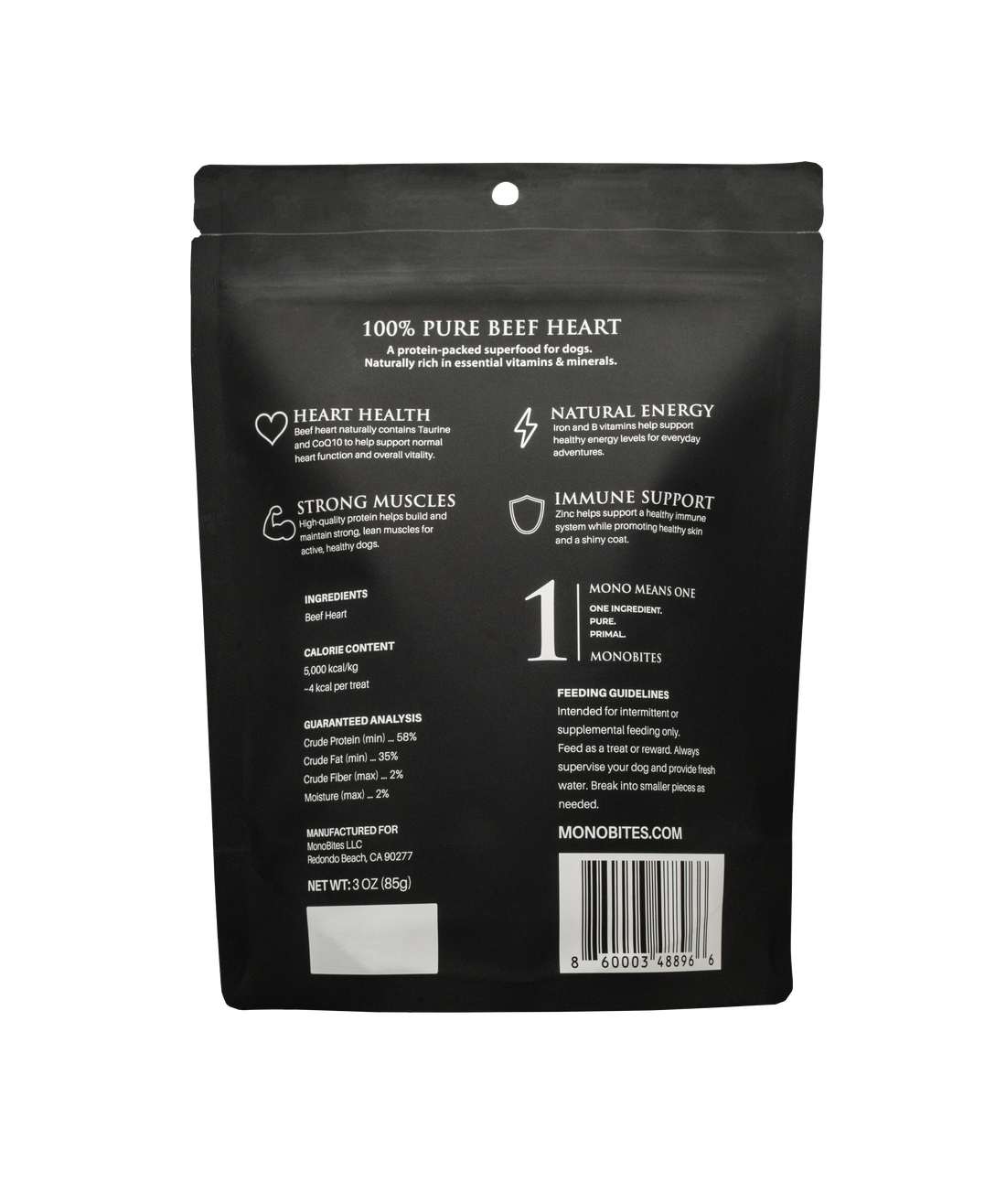 Freeze-Dried Raw Beef Heart Dog Treats